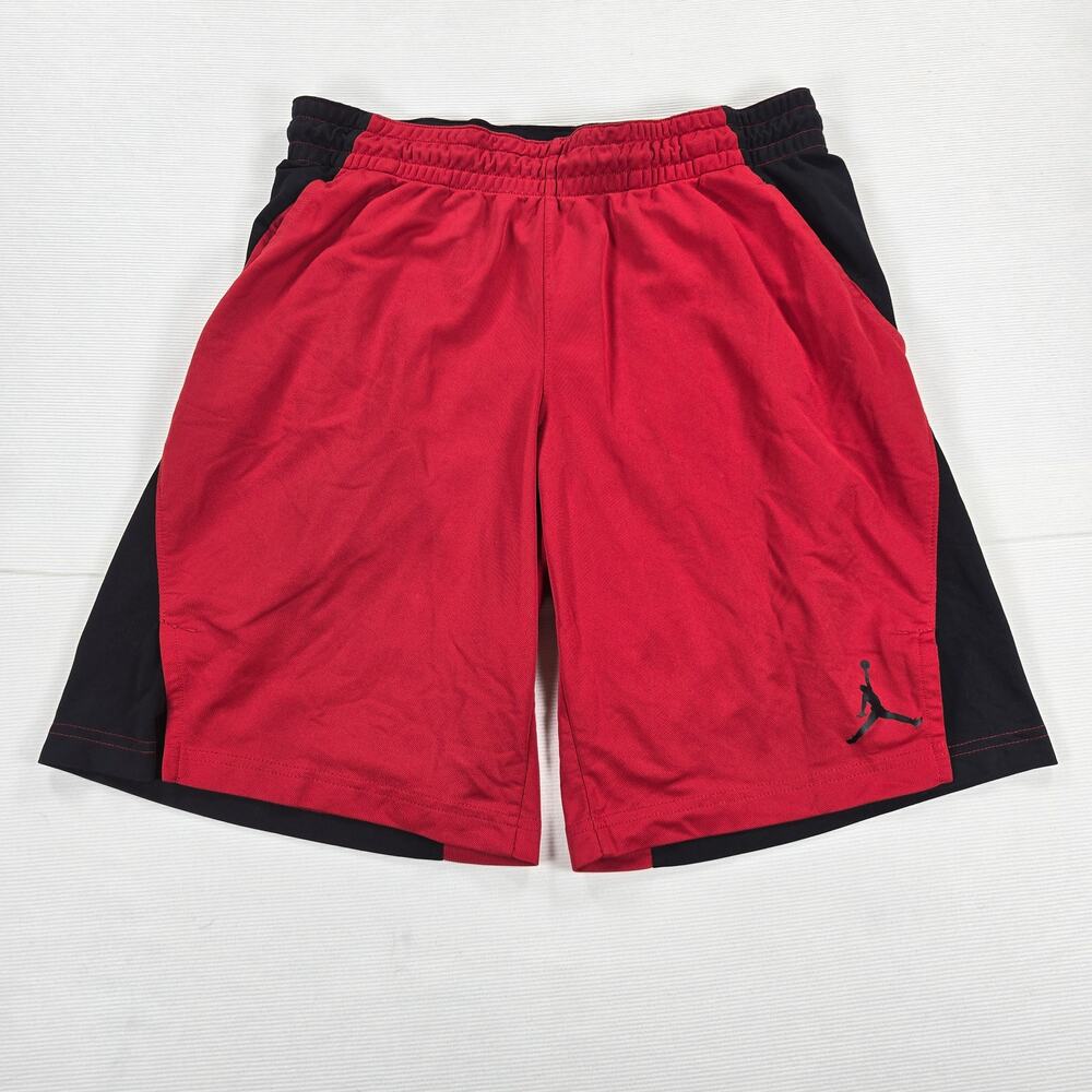 Nike Air Jordan Dri-Fit Red Black "AIR" Basketball‎ Shorts Men's Size XL